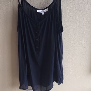 Sheer navy tank blouse!
